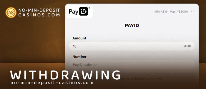 Make money withdrawal in online casino no min deposit via PayID